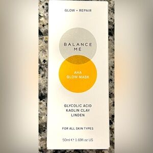 NEW!! Balance Me Aha Glow Mask Glycolic Acid Kaolin Clay NIB! 🌻🤩
